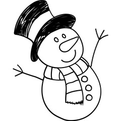 Snowman Vector Icon