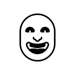 Black solid icon for humor