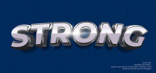 Editable text strong 3d style text effect