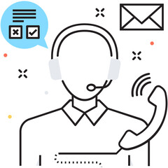 Customer Support Vector Icon 