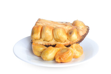 Jackfruit or campedak isolated on white background