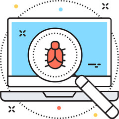 Internet Bug Vector Icon