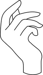 Minimal Hand Line Art