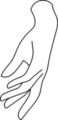 Minimal Hand Line Art