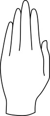 Obraz premium Raising Hand Minimal Hand Line Art