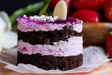 purple cake with berry flavor