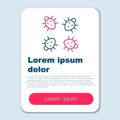 Line Colorado beetle icon isolated on grey background. Colorful outline concept. Vector