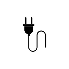 Plug icon vector. Electric plug sign on white background. EPS 10