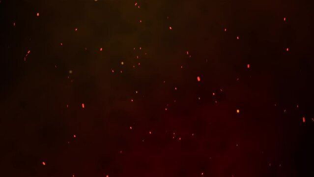 Video of red sparks soaring [loop processed]