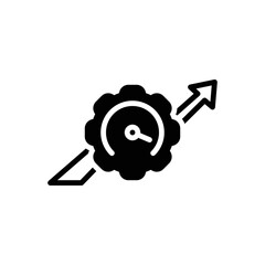 Black solid icon for performing