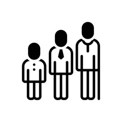 Black solid icon for aged