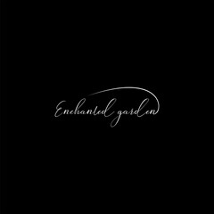 Enchanted garden, Enchanted garden logo, Enchanted garden calligraphy