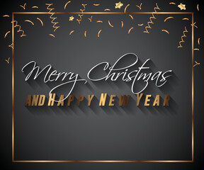 2023 Merry Christmas and  New Year background  for your seasonal invitations, festive posters.