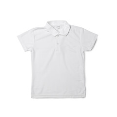 White polo shirt mockup, Png file.