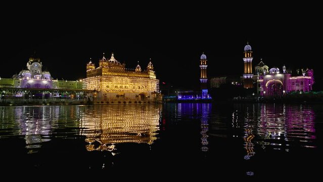 Night view of Golden Temple on the eve of Guru Ramdas Prakash Purab