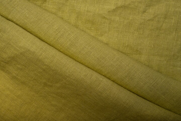 Natural linen fabric texture. Linen pattern texture background. Stripes of fabric