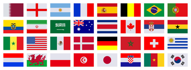 PNG flags of different countries on a white background	

