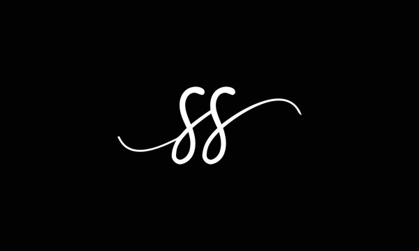 SS Alphabet initial Letter Monogram Signature Logo vector illustration