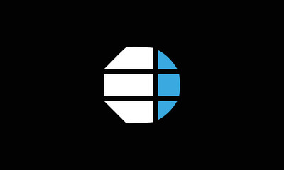 ED icon monogram letter text alphabet logo design