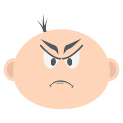 baby boy head emoticon face expression collection