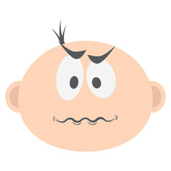 baby boy head emoticon face expression collection