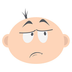 baby boy head emoticon face expression collection