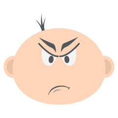 baby boy head emoticon face expression collection