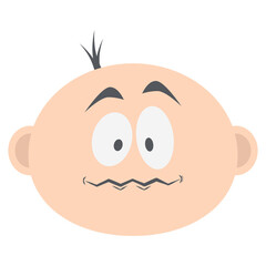 baby boy head emoticon face expression collection
