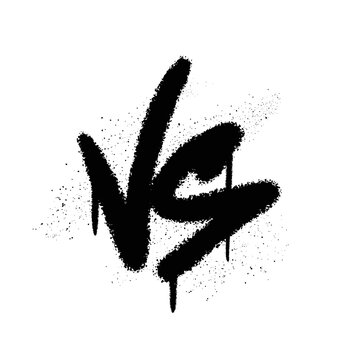 recommend clip art: Graffiti spray paint Word VS Isolated Vector Illustration