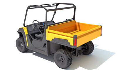 Utility Vehicle 3D rendering on white background