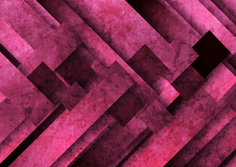 Pink abstract arrows grunge geometric background. Vector design