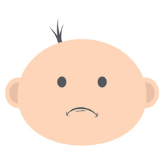 baby boy head emoticon face expression collection