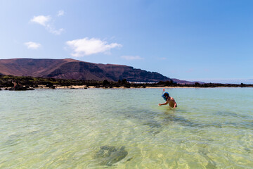 Fototapeta na wymiar Beach near Orzola, Lanzarote.