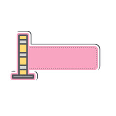 warning rubber stick construction tools label name tags sticker collection