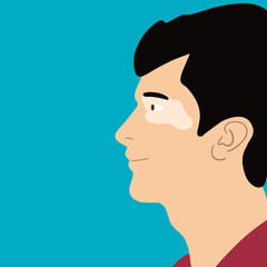 Man with Vitiligo Illustration