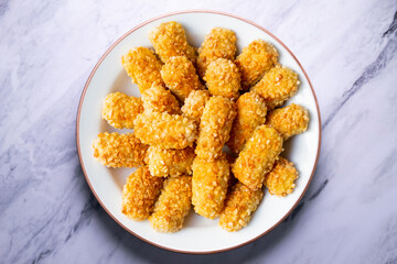 Almond Penellets. Catalans. Traditional sweet from Barcelona made with potatoes, sugar and nuts.