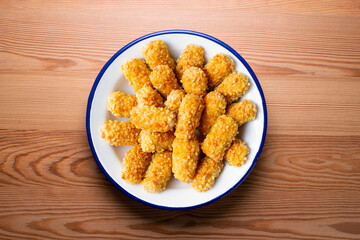 Almond Penellets. Catalans. Traditional sweet from Barcelona made with potatoes, sugar and nuts.