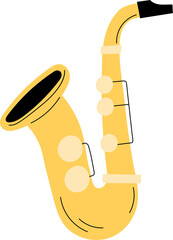saxophone music instrument clipart - obrazy, fototapety, plakaty