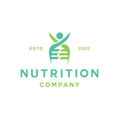 nutrition healthy Logo vector design graphic for badge emblem for vitamin product