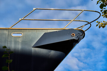 the hull of the yacht