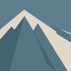 Mountain logo. Mountain elements label