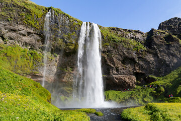 the Seljalandsfoss in summer, Iceland