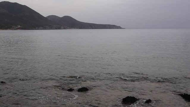 Buggerru, Sardinia coast in the morning