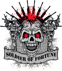 Gothic sign with skull, grunge vintage design t shirts