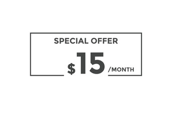 $1 USD Dollar Month sale promotion Banner. Special offer, 1 dollar month price tag, shop now button. Business or shopping promotion marketing concept
