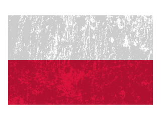 Poland flag, official colors and proportion. Vector illustration.