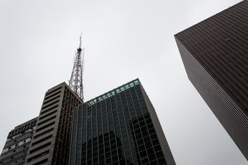 S&atilde;o Paulo, Brazil &ndash; April 2013 &ndash; Architectural detail of Paulista Avenue one of the most important avenues of the city. 