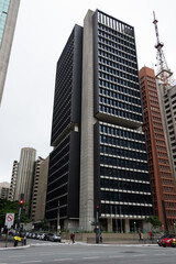 São Paulo, Brazil – April 2013 – Architectural detail of Paulista Avenue one of the most...