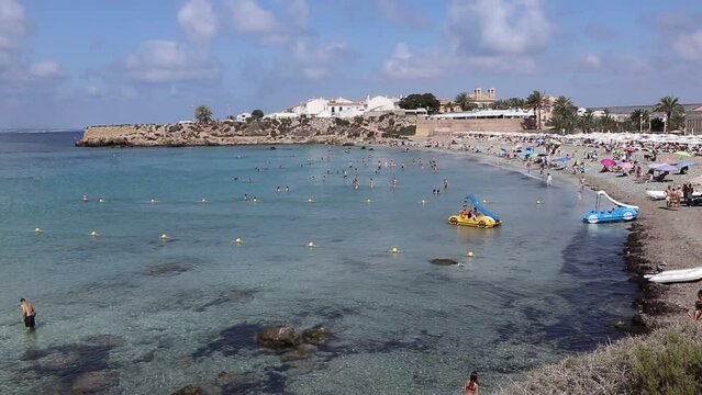 view of the coast of island Tabarca, Spain