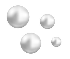 Silver ball sphere 3d button drop isolated molecule glob vector bubble. Chrome ball cosmetics gem icon